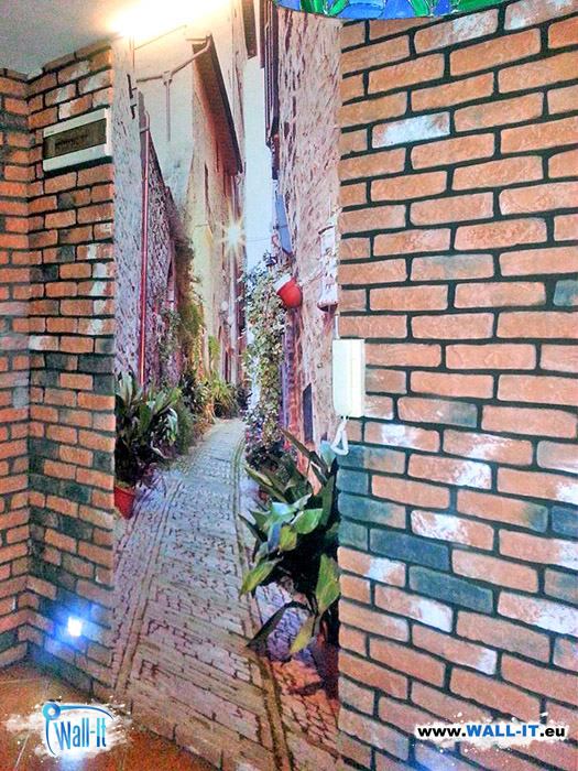 fototapeta uliczka noca w przedpokoju